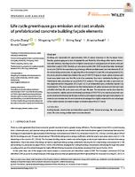 Life cycle greenhouse gas emission and cost analysis of prefabricated concrete building façade elements
