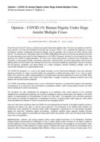 COVID-19: human dignity under siege amidst multiple crises