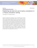 Explaining use and non-use of policy evaluations in a mature evaluation setting