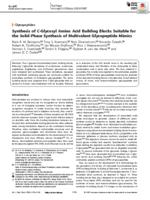 Synthesis of C-Glycosyl Amino Acid Building Blocks Suitable for the Solid-Phase Synthesis of Multivalent Glycopeptide Mimics