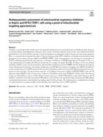 Multiparametric assessment of mitochondrial respiratory inhibition in HepG2 and RPTEC/TERT1 cells using a panel of mitochondrial targeting agrochemicals