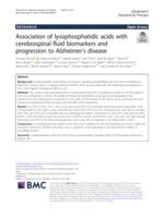 Association of lysophosphatidic acids with cerebrospinal fluid biomarkers and progression to Alzheimer's disease