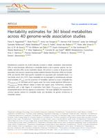 Correction to: Heritability estimates for 361 blood metabolites across 40 genome-wide association studies (vol 11, 39, 2020)