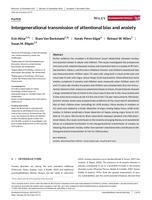 Intergenerational transmission of attentional bias and anxiety