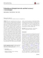 Estimating psychological networks and their accuracy: A tutorial paper