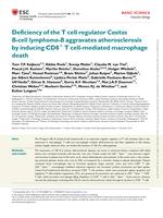 Deficiency of the T cell regulator Casitas B-cell lymphoma-B aggravates atherosclerosis by inducing CD8+ T cell-mediated macrophage death