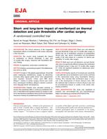 Short- and long-term impact of remifentanil on thermal detection and pain thresholds after cardiac surgery: A randomised controlled trial