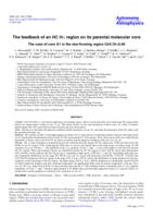 The feedback of an HC HII region on its parental molecular core. The case of core A1 in the star-forming region G24.78+0.08