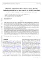 Laboratory verification of Fast & Furious phase diversity: Towards controlling the low wind effect in the SPHERE instrument