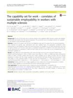 The capability set for work - correlates of sustainable employability in workers with Multiple Sclerosis