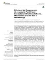 Effects of soil organisms on aboveground plant-insect interactions in the field: Patterns, mechanisms and the role of methodology