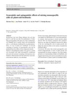 Synergistic and antagonistic effects of mixing monospecific soils on plant-soil feedbacks