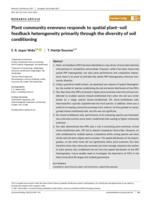 Plant community evenness responds to spatial plant-soil feedback heterogeneity primarily through the diversity of soil conditioning