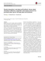 Density-dependency and plant-soil feedback: former plant abundance influences competitive interaction between two grassland plant species through plant-soil feedbacks