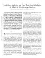 Modeling, Analysis, and Hard Real-time Scheduling of Adaptive Streaming Applications