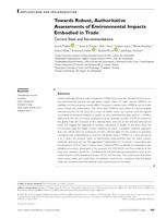 Towards Robust, Authoritative Assessments of Environmental Impacts Embodied in Trade: Current State and Recommendations