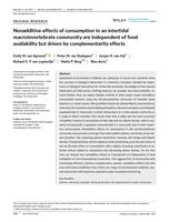 Nonadditive effects of consumption in an intertidal macroinvertebrate community are independent of food availability but driven by complementarity effects.