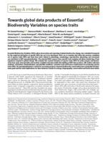 Towards global data products of Essential Biodiversity Variables on species traits.