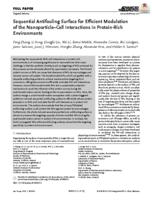 Sequential Antifouling Surface for Efficient Modulation of the Nanoparticle-Cell Interactions in Protein-Rich Environments