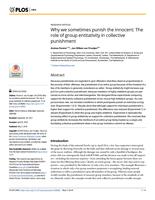 Why we sometimes punish the innocent: The role of group entitativity in collective punishment