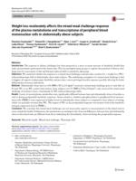 Weight loss moderately affects the mixed meal challenge response of the plasma metabolome and transcriptome of peripheral blood mononuclear cells in abdominally obese subjects