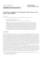 Restricting microplastics in the European Union: Process and criteria under REACH