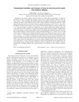 Morphological instability and dynamics of fronts in bacterial growth models with nonlinear diffusion