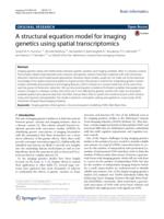 A structural equation model for imaging genetics using spatial transcriptomics.