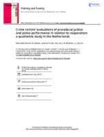 Crime victims’ evaluations of procedural justice and police performance in relation to cooperation: a qualitative study in the Netherlands
