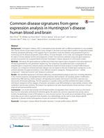 Common disease signatures from gene expression analysis in Huntington's disease human blood and brain