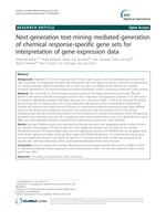 Next-generation text-mining mediated generation of chemical response-specific gene sets for interpretation of gene expression data