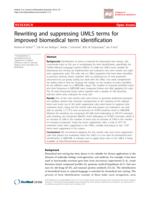 Rewriting and suppressing UMLS terms for improved biomedical term identification