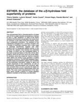 ESTHER, the database of the alpha/beta-hydrolase fold superfamily of proteins