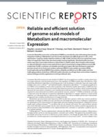 Reliable and efficient solution of genome-scale models of Metabolism and macromolecular Expression