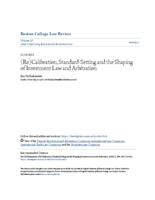 (Re)Calibration, Standard-Setting and the Shaping of Investment Law and Arbitration