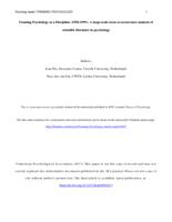 Framing psychology as a discipline (1950-1999): A large-scale term co-occurrence analysis of scientific literature in psychology