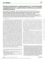 Nicotiana benthamiana α-galactosidase A1.1 can functionally complement human α-galactosidase A deficiency associated with Fabry disease