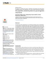 Coiled-coil Formation of the Membrane-Fusion K/E Peptides Viewed by Electron Paramagnetic Resonance