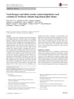 Vocal foragers and silent crowds: context-dependent vocal variation in Northeast Atlantic long-finned pilot whales