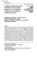 Childhood Maltreatment, Borderline Personality Features, and Coping as Predictors of Intimate Partner Violence