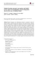 Student learning outcomes, perceptions and beliefs in the context of strengthening research integration into the first year of medical education