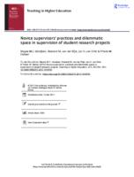 Novice supervisors’ practices and dilemmatic space in supervision of student research projects