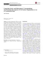 Connecting Society and Policymakers? Conceptualizing and Measuring the Capacity of Civil Society Organizations to Act as Transmission Belts