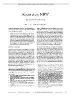 Kwart eeuw NBW: Een redactionele beschouwing