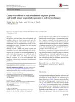 Carry-over effects of soil inoculation on plant growth and health under sequential exposure to soil-borne diseases