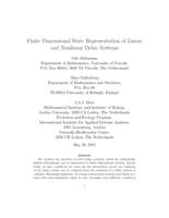 Finite Dimensional State Representation of Linear and Nonlinear Delay Systems