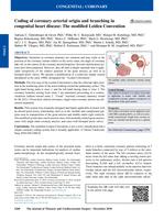 Coding of coronary arterial origin and branching in congenital heart disease: The modified Leiden Convention