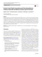 Emotion Control Predicts Internalizing and Externalizing Behavior Problems in Boys With and Without an Autism Spectrum Disorder