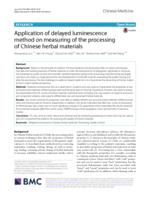 Application of delayed luminescence method on measuring of the processing of Chinese herbal materials