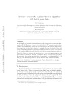 Invariant measures for continued fraction algorithms with finitely many digits